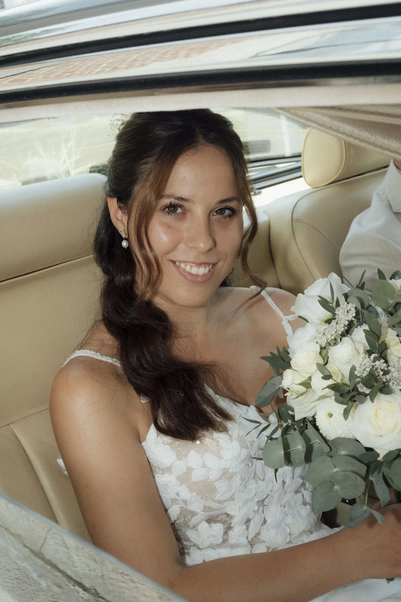 Mariée en voiture